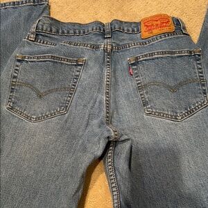 Levi's Blue Straight Jeans with Classic Stitching